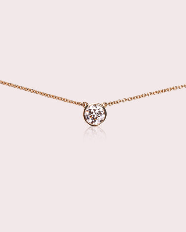 Bezel Necklace - 0.5ct Lab - Diamond - Zen Moissanite