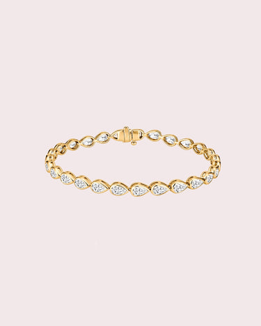 Bezel Pear Lab-Diamond Tennis Bracelet - ZM Fine Jewelry