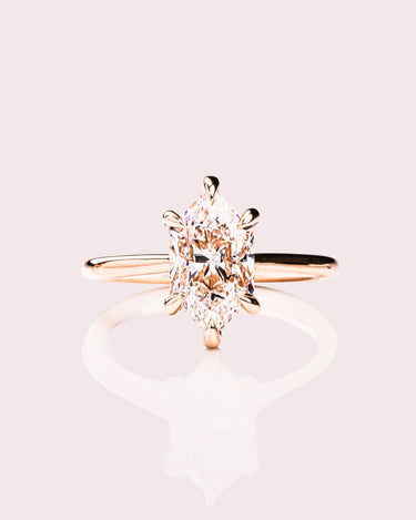 Caroline - Elongated Hexagon Lab - Diamond - Zen Moissanite