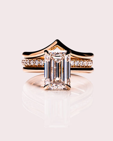 Caroline - Emerald Ring Set - Zen Moissanite