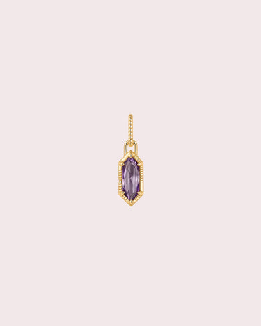 Charm - Hexagon Amethyst - ZM Fine Jewelry