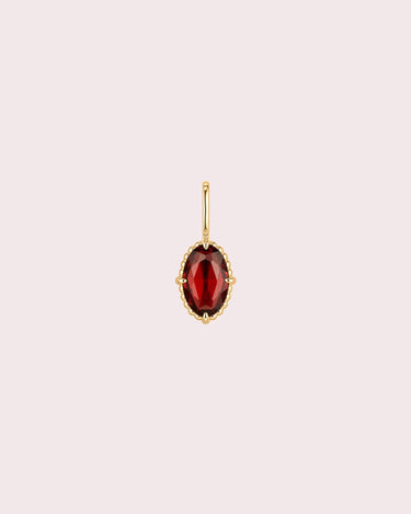 Charm - Oval Garnet - ZM Fine Jewelry