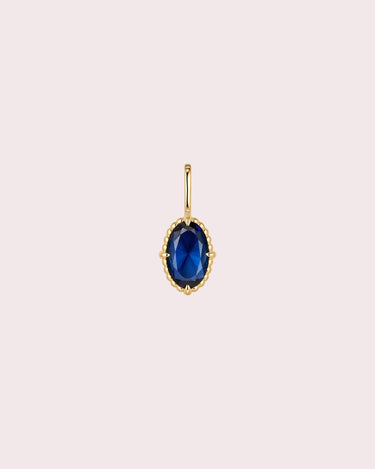 Charm - Oval Lab-Grown Blue Sapphire - ZM Fine Jewelry