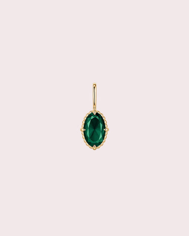 Charm - Oval Lab-Grown Emerald - ZM Fine Jewelry