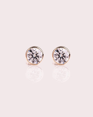 Demi Earrings - Round - Zen Moissanite