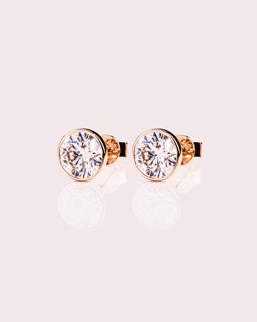 Demi Earrings - Round - Zen Moissanite