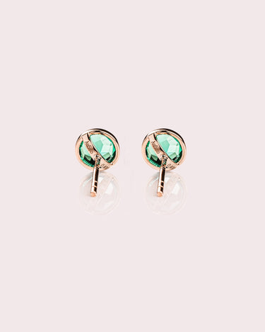 Demi Earrings - Round Lab - Emerald - Zen Moissanite