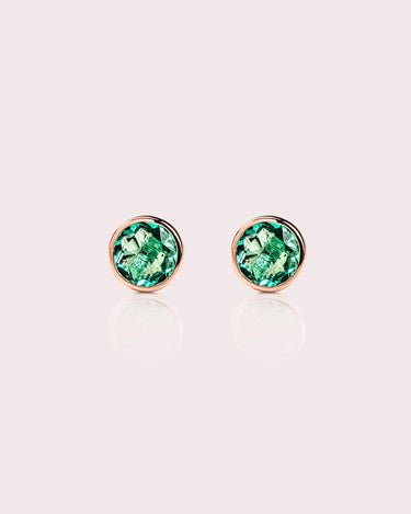 Demi Earrings - Round Lab - Emerald - Zen Moissanite