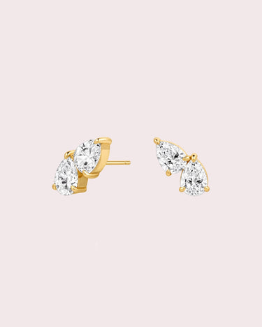 Double Pear Two-Stone Lab-Diamond Studs - ZM Fine Jewelry