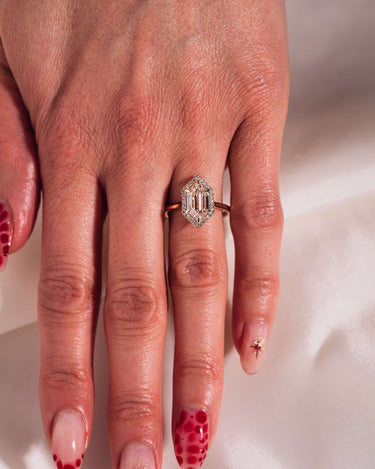 Evelyn - Elongated Hexagon Lab Diamond - Zen Moissanite