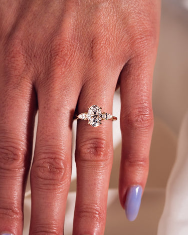 Hannah - Oval & Pear - Zen Moissanite