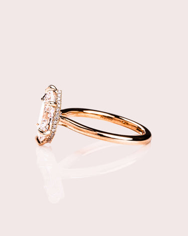 Jasmine - Elongated Hexagon Lab - Diamond - Zen Moissanite