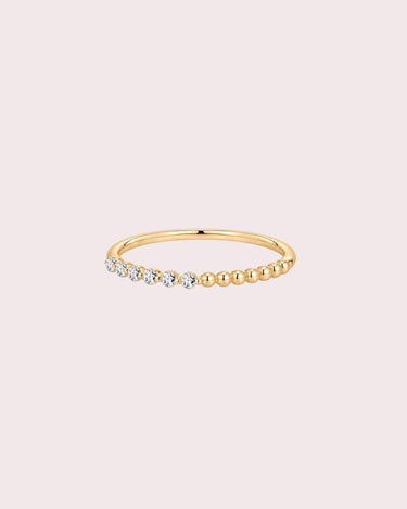 Lab-Diamond Beaded Stacking Ring - ZM Fine Jewelry