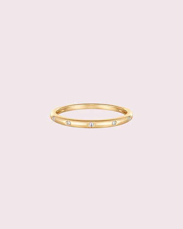Lab-Diamond Dotted Stacking Ring - ZM Fine Jewelry