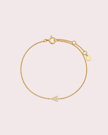 Lab-Diamond Initial Bracelet - ZM Fine Jewelry