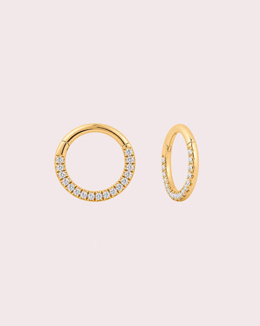 Lab-Diamond Piercing Hoops - ZM Fine Jewelry