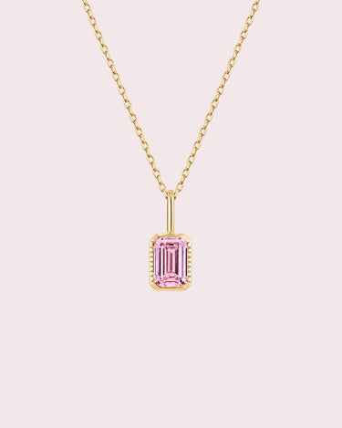Lab-Grown Pink Sapphire Necklace - ZM Fine Jewelry