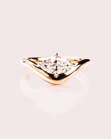 Marquise Lab-Diamond Curved Cloud Ring - ZM Fine Jewelry