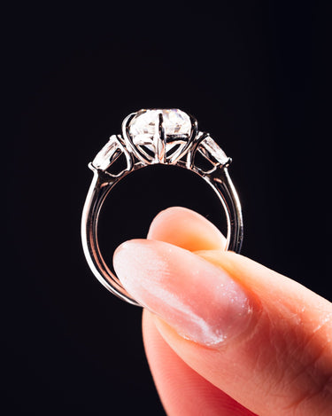 Nicola - Round & Pear - Zen Moissanite