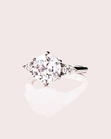 Nicola - Round & Pear - Zen Moissanite