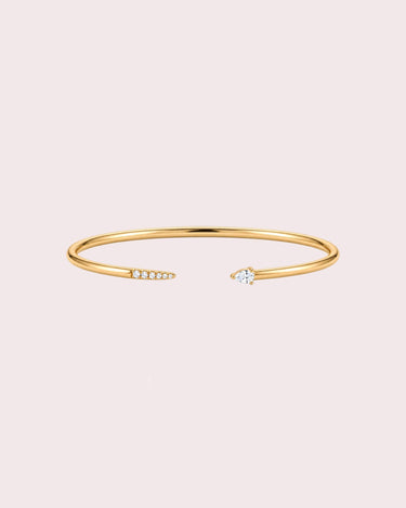 Open Cuff Asymmetrical Lab-Diamond Bracelet - ZM Fine Jewelry
