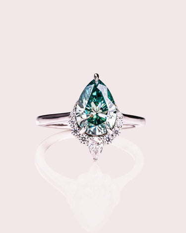 Ophelia - Pear (Teal) - Zen Moissanite