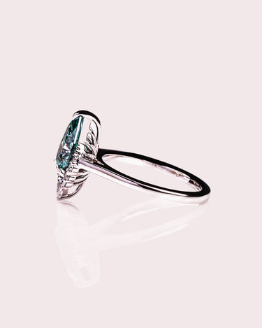 Ophelia - Pear (Teal) - Zen Moissanite