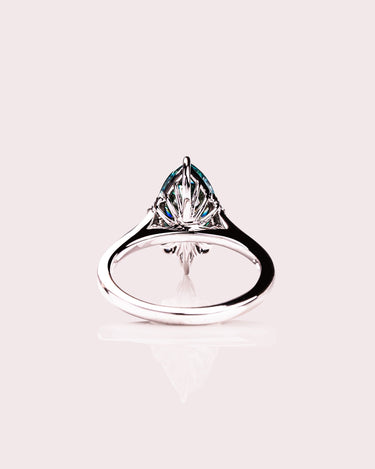 Ophelia - Pear (Teal) - Zen Moissanite