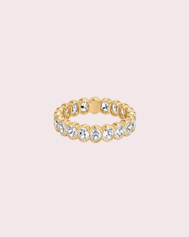Oval Lab-Diamond Bezel Eternity Ring - ZM Fine Jewelry