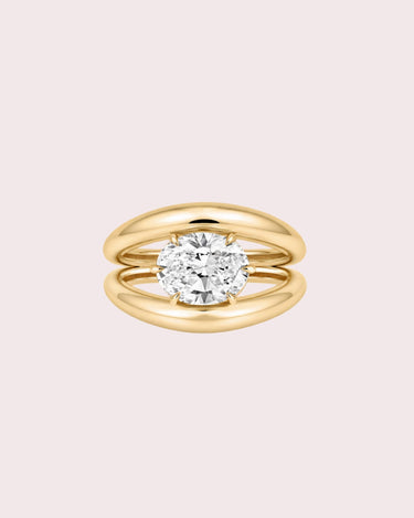 Oval Lab-Diamond Double Cloud Ring - ZM Fine Jewelry