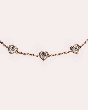 Ready to Ship - Amora - Heart Bezel Bracelet - Zen Moissanite