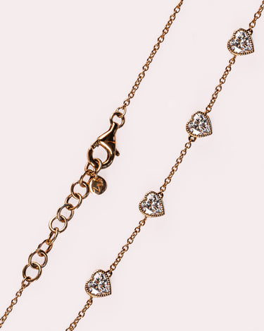 Ready to Ship - Amora - Heart Bezel Bracelet - Zen Moissanite
