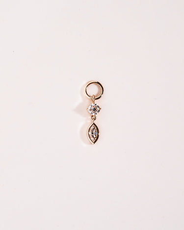 Ready to Ship - Charm - Cushion & Bezel Marquise - Zen Moissanite