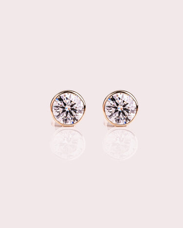 Ready to Ship - Demi Earrings - 2cte Round Brilliant - Zen Moissanite