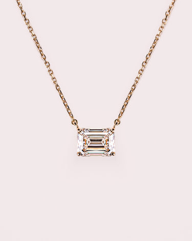 Ready to Ship - Emerald Necklace (East West) - Zen Moissanite