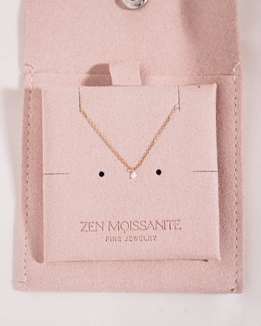 Ready to Ship - Floating Pear Diamond Necklace - Zen Moissanite