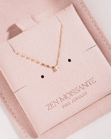 Ready to Ship - Half Twist Chain Pear Diamond Necklace - Zen Moissanite