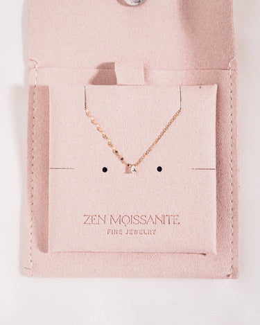 Ready to Ship - Half Twist Chain Pear Diamond Necklace - Zen Moissanite
