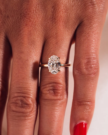 2ct Oval Lab-Diamond Harley (Shown on size 4.75 finger)