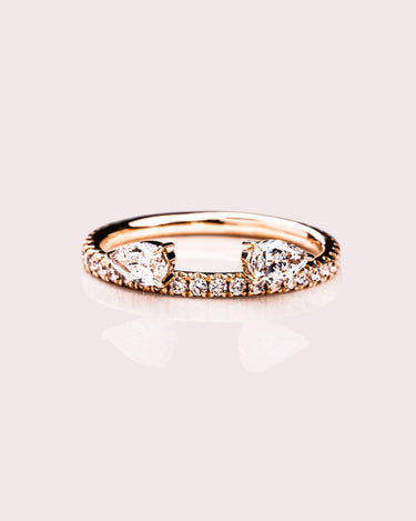 Ready to Ship - Rhonda Band (Pavé) - Pear - Zen Moissanite