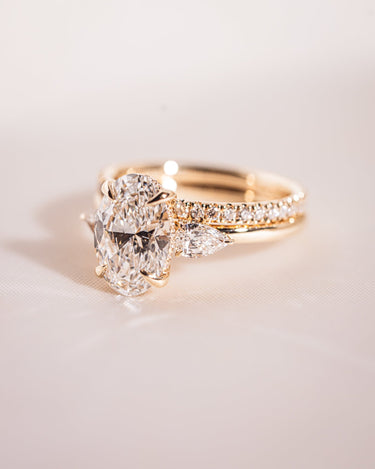 Ready to Ship - Rhonda Band (Pavé) - Pear - Zen Moissanite