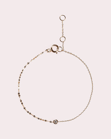 Ready to Ship - Round Bezel Bracelet - Zen Moissanite
