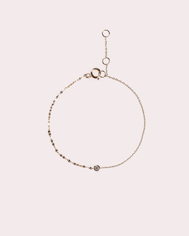 Ready to Ship - Round Bezel Bracelet - Zen Moissanite