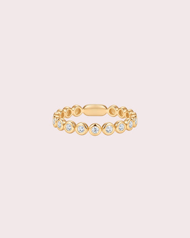 Round Lab-Diamond Bezel Eternity Ring - ZM Fine Jewelry