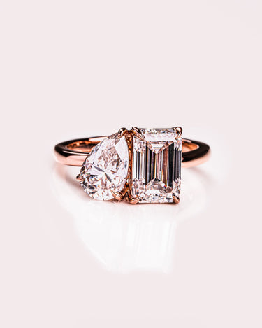 Tiana - Emerald & Pear - Zen Moissanite