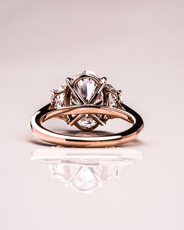 Hannah - Oval & Half Moon - Zen Moissanite