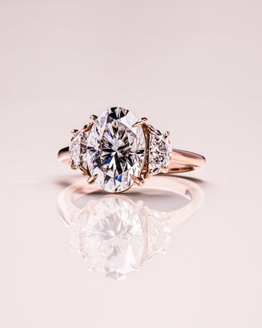 Hannah - Oval & Half Moon - Zen Moissanite