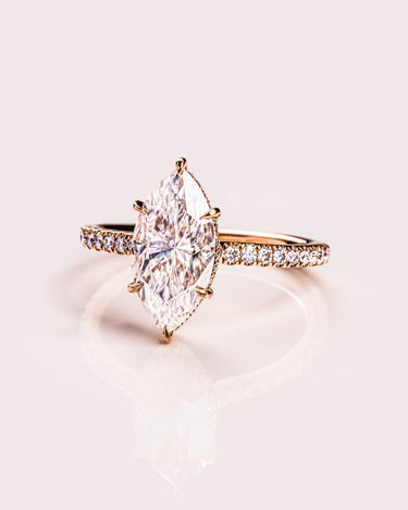 Ready to Ship - Jasmine (with Pavé) - Marquise - Zen Moissanite