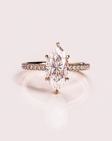 Ready to Ship - Jasmine (with Pavé) - Marquise - Zen Moissanite