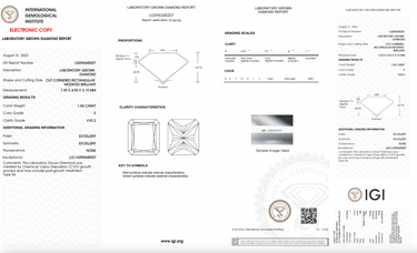 1.04ct Radiant Brilliant Lab - Diamond - Zen Moissanite